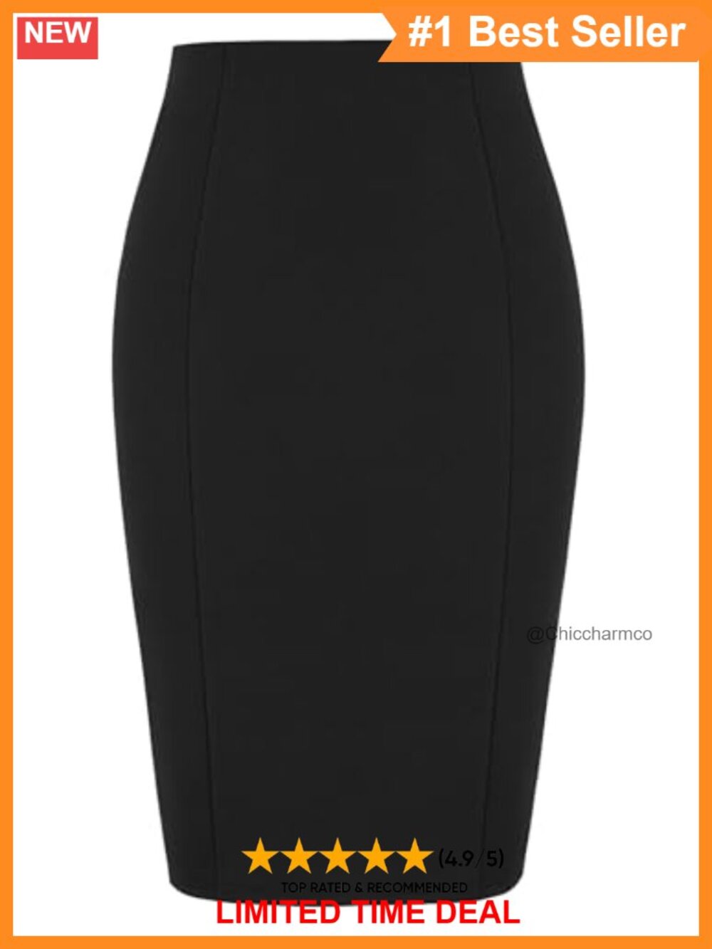 Plaid High Waist Knee Length Pencil Bodycon Skirt Wear to Work